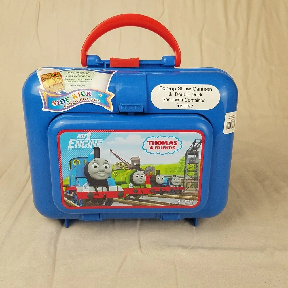 Thomas  Train & Friends Lunch Box Kids Blue Like New thermos food stay  Pecoware